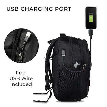 15.6 Inch Smart Tech Laptop Backpack with Water resistant fabric USB Charging Port