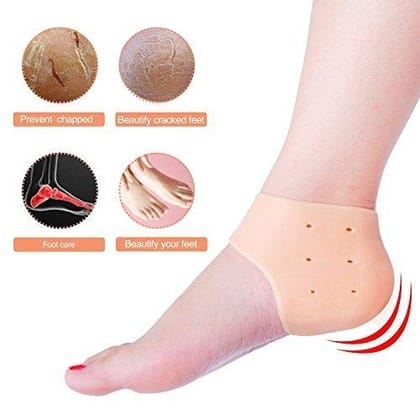 Moisturizing Skin Softening Silicone Gel For Dry Cracked Heel Repair (Multicolour) pack of 10