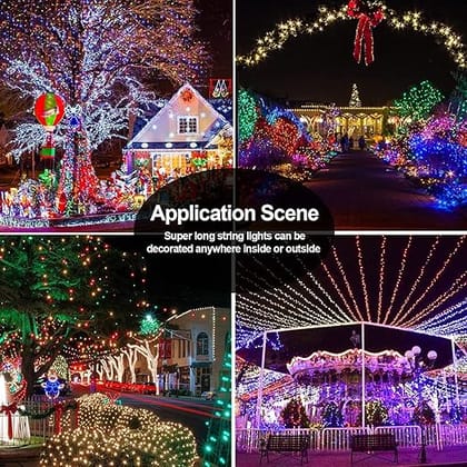 Copper 45 Meter Serial String Led Light Comes with 8 Modes Changing Controller for Indoor & Outdoor Home Decoration, Diwali, Christmas, Patio Garden Yard (Multicolor, Pack of 1)