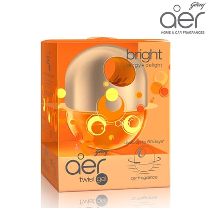 Godrej Aer Twist Car Air Freshener, Car Accessories, Bright Tangy Delight, 45G