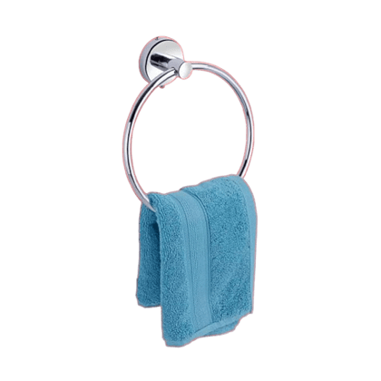 Round Towel Rings/Towel Holder/Hand Towel Stand/Cloth Hanger Napkin Holder/Cloth Stand Towel Holder for Bathroom Kitchen Washbasin (Silver, Pack of - 1)