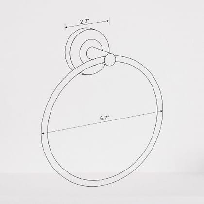 Round Towel Rings/Towel Holder/Hand Towel Stand/Cloth Hanger Napkin Holder/Cloth Stand Towel Holder for Bathroom Kitchen Washbasin (Silver, Pack of - 1)