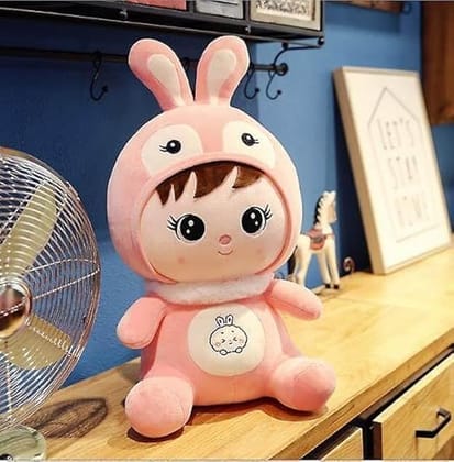 Super Soft Plush Doll Toy with Rabbit Ear, Teddy Bear, Gift Toy and Pillow for Kids, Girls and Adults