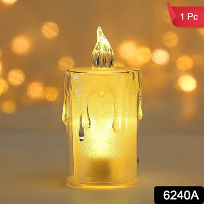 Simple Candles for Home Decoration, Crystal Candle Lights, Diwali