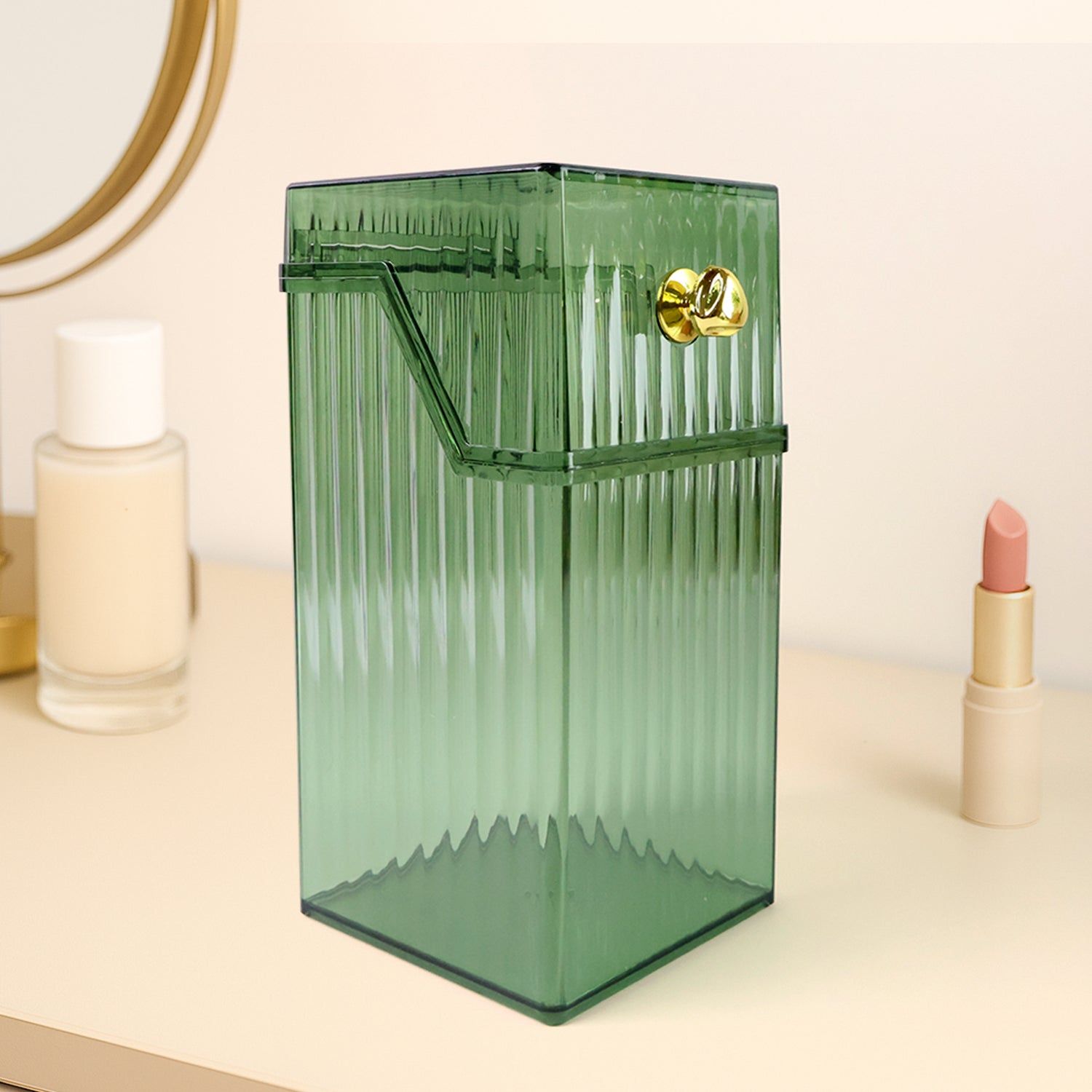 Square Plastic Storage Box with Flip Lid (1 Pc)