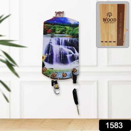 Decorative Wooden Vertical Scenery with Hooks for Wall Hanging Decorative Wooden Vertical Scenery with Hooks for Wall Hanging