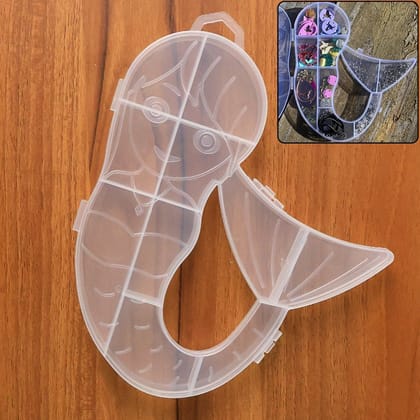 Mermaid Shape Plastic Storage Organizer Box (1 Pc)