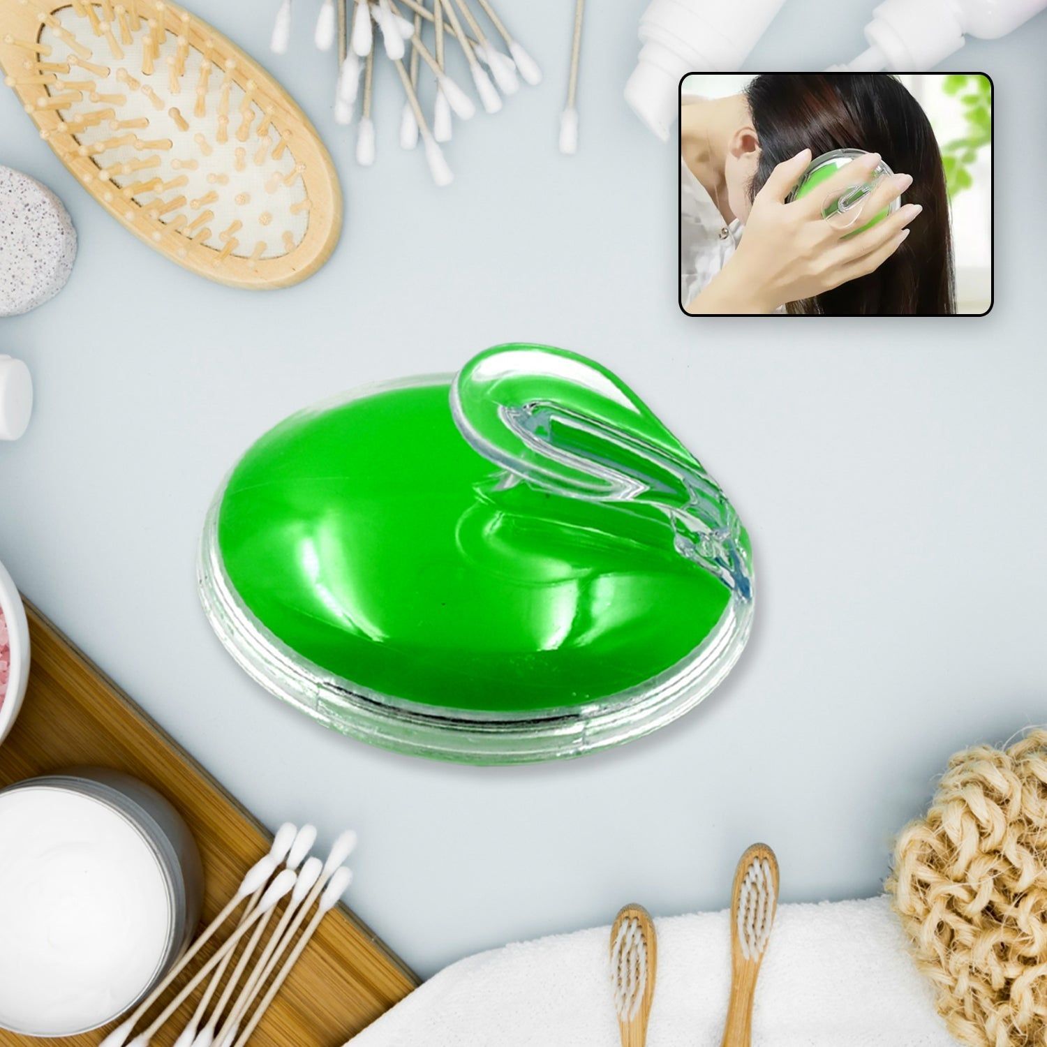 Silicone Head Massager - Unisex, for Head Massage at Home or Office, Suitable for All Genders