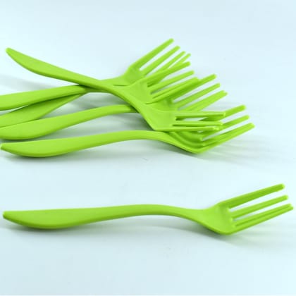 Small plastic 6pc Serving Fork Set for kitchen | Assorted Colour