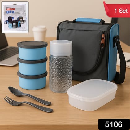 All-in-One Lunch Box with Fabric Bag for Office & School