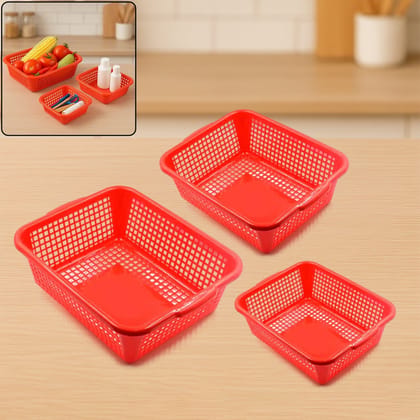 Plastic 3 Pieces Kitchen Large Size Dish Rack Drainer Vegetables and Fruits Washing Basket Dish Rack Multipurpose Organizers