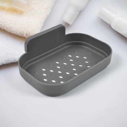 Plastic Soap Dish Holder for Bathroom Shower Wall Mounted Self Adhesive ,Sabudani (1 Pc)
