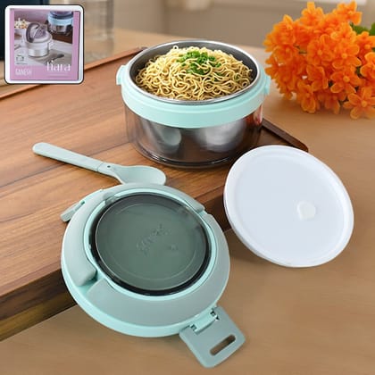 Ganesh Tiara 400ml Stainless Steel Insulated Lunch Box with Leakproof Lid & Folding Spoon Ganesh Tiara 400ml Stainless Steel Insulated Lunch Box with Leakproof Lid & Folding Spoon
