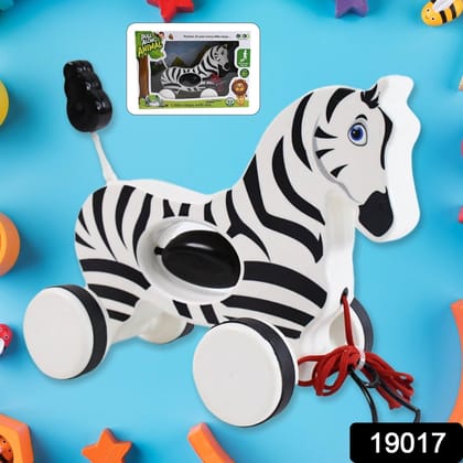 Zebra Pull Along Toy Baby Early Walking Pull Toy Rope Toy for Babies Walking Toy
