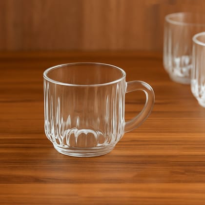 Unbreakable Transparent Plastic Tea Cups (Set of 6 Pc) | Assorted Colour