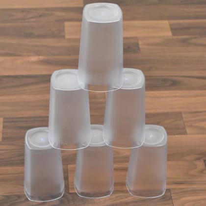 Ganesh Decent Glass, 350ml, Set of 6 | Assorted Colour