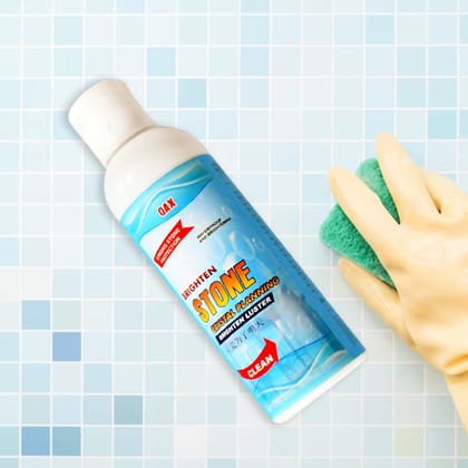 Stone Stain Remover Cleaner, Stone Crystal Plating Agent, Marble Stone Cleaner Polishes, Crystal Plating for Kitchen, Patio, Backyard Marble Cleaner and Polish (75 ML Approx / 1 pc)