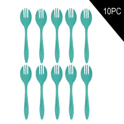 Heavy Duty Dinner Table Forks for Home Kitchen (Pack of 10) | Assorted Colour
