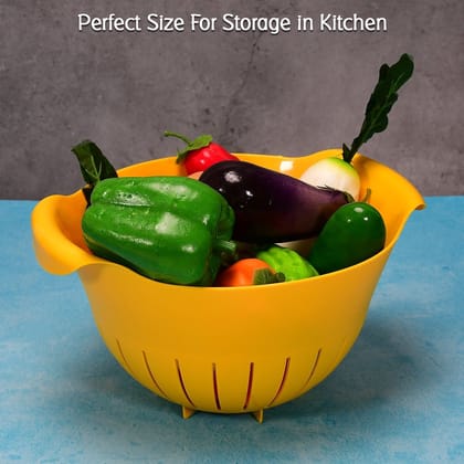Plastic Fruits Vegetable Noodles Pasta Washing Bowl & Strainer