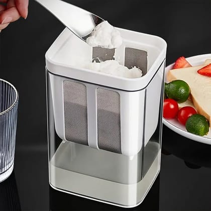 2 in 1 Yogurt Strainer with Storage Box – 1100ml (Plastic + Steel)