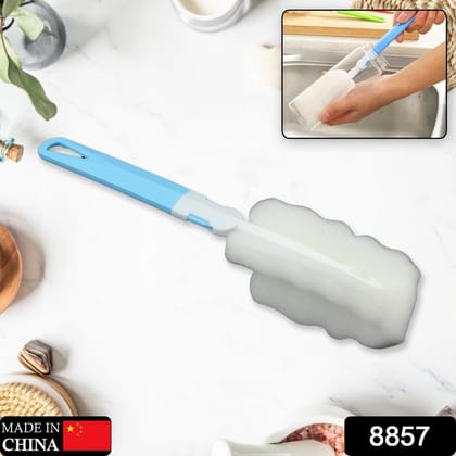 Sponge Cleaning Brush Kitchen Tool Bottle Soft Brush for Dishes| Cleaning Brush Cleaner with Plastic Long Handle, Soft Dish Washing Foam Cleaning Brushes For Cups Mugs Kettles Wine Glasses and Baby Bottles (1 Pc) Sponge Cleaning Brush Kitchen Tool Bottle Soft Brush for Dishes| Cleaning Brush Cleaner with Plastic Long Handle, Soft Dish Washing Foam Cleaning Brushes For Cups Mugs Kettles Wine Glasses and Baby Bottles (1 Pc)