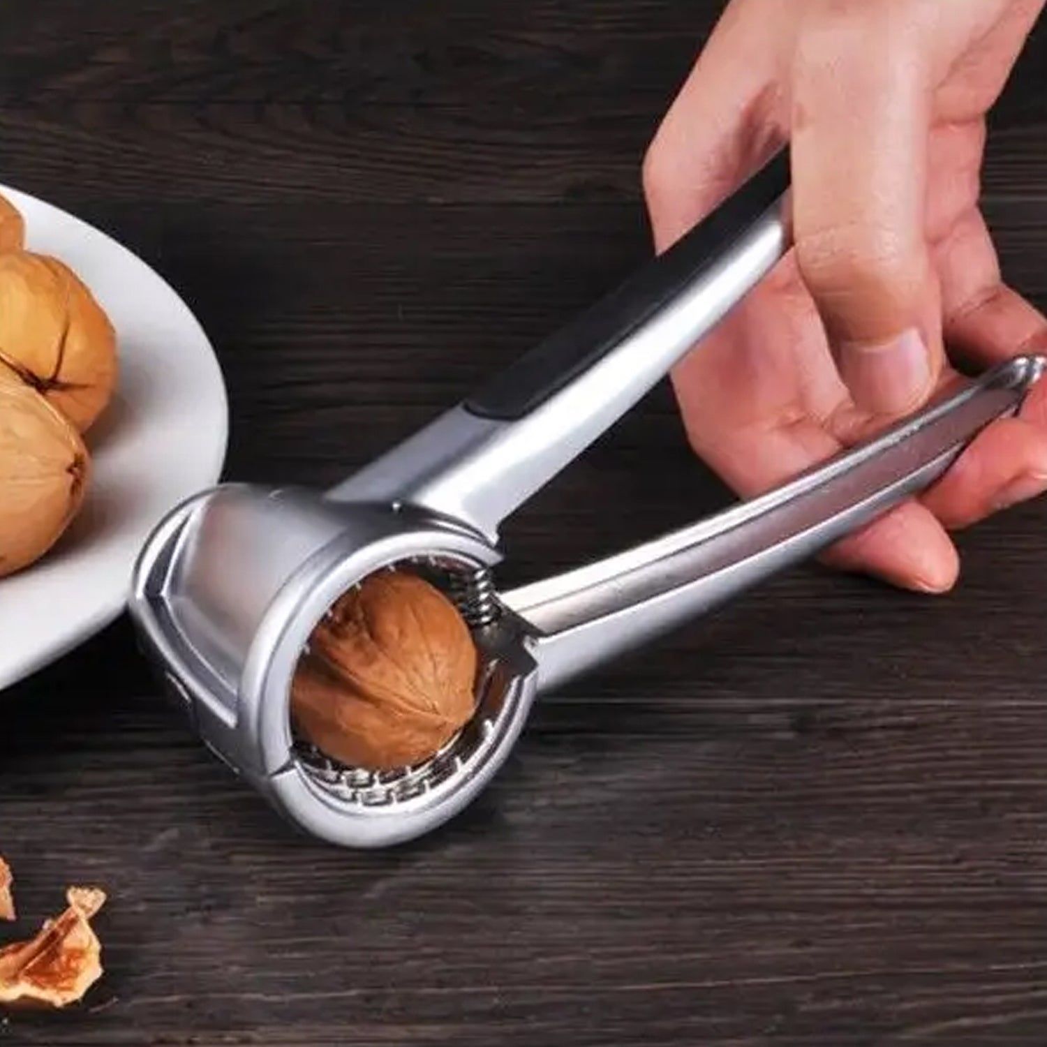 Luxury Stainless Walnut Cracker – Portable Nut Cutter & Bottle Opener for Nuts (Pecans, Almonds, Nuts)