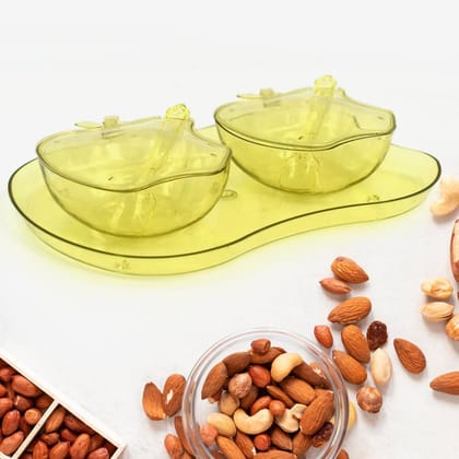Apple Shape Tray Bowl Used For Serving Snacks And Various Food Stuffs. | Assorted Colour