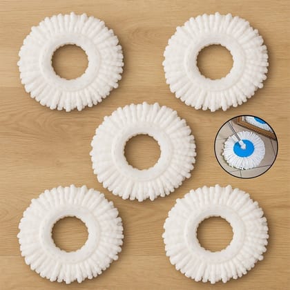 Microfiber Spin Mop Refill Head 360° Rotating Mop (5 Pc) Microfiber Spin Mop Refill Head 360° Rotating Mop (5 Pc)