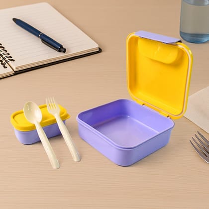 Kids Lunch Box Set with Small Inner Container, Spoon & Fork (1 Pc) Kids Lunch Box Set with Small Inner Container, Spoon & Fork (1 Pc)