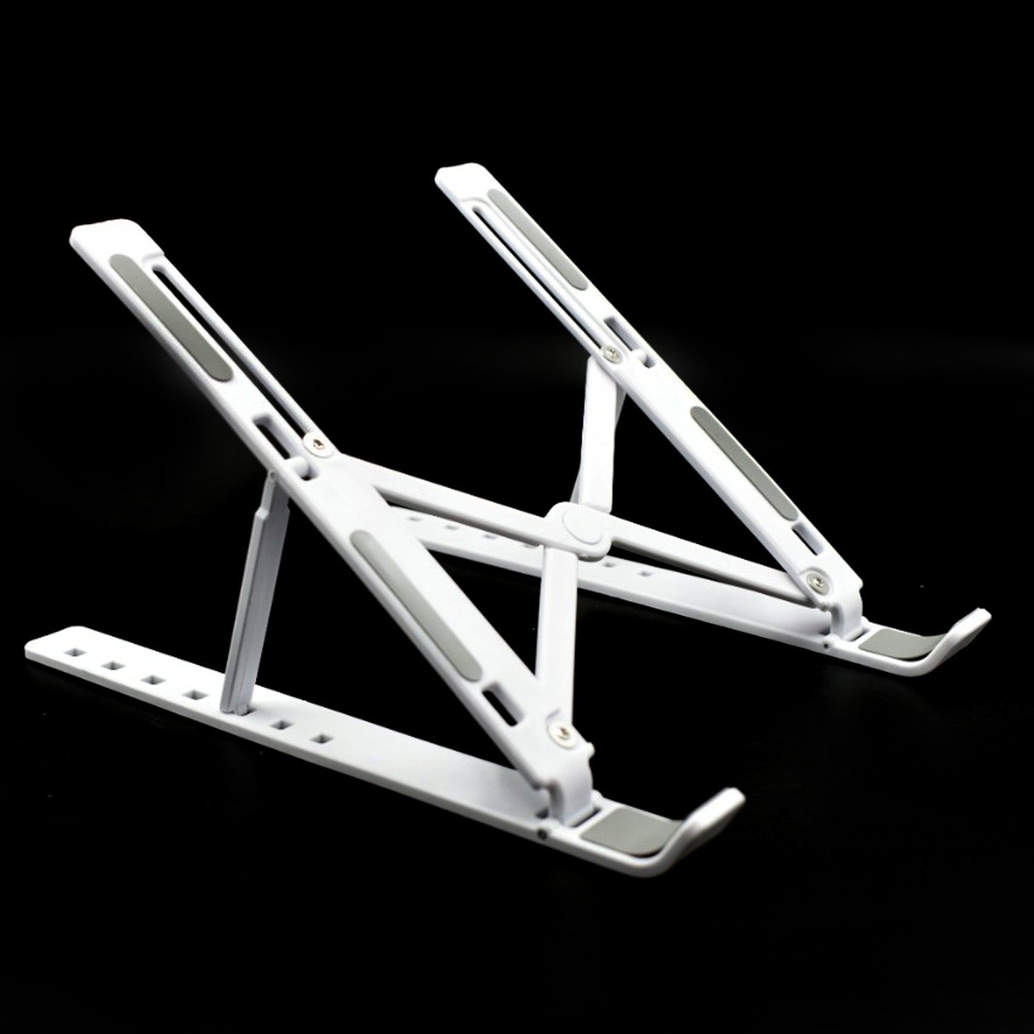 Adjustable Ergonomic Foldable Portable, Holder Riser Tablet Stand Plastic (Use In 14 inch Laptop)