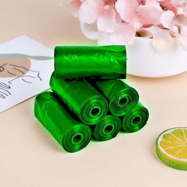 Green Compostable Corn Starch Garbage Bags (17" x 19")