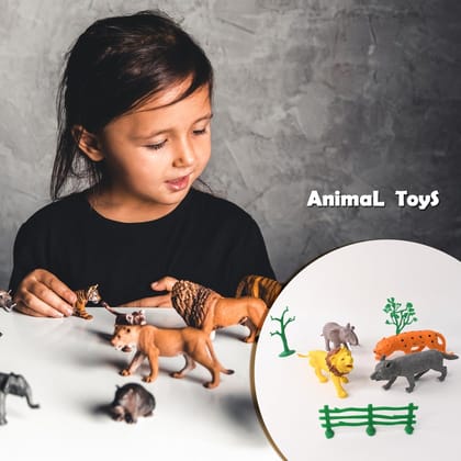 TTG Small Wild Animal Toy Set for Kids (Pack of 4 Animals) TTG Small Wild Animal Toy Set for Kids (Pack of 4 Animals)