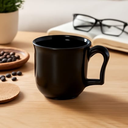 Premium Plastic Coffee / Tea Cups / Mug with Handle(1 Pc / Loose / Black)