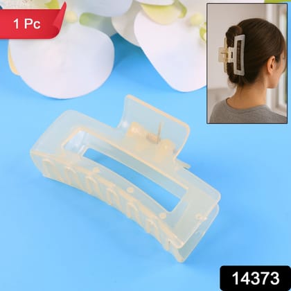 Big Matte Finish Rectangle Hair Claw Clip for Women and Girls – Assorted Color Pack – 1 Pc