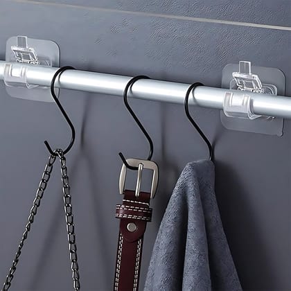 Self-Adhesive Transparent Wall with Spring-Loaded Anti-Slip Clip (1 Pc) Self-Adhesive Transparent Wall with Spring-Loaded Anti-Slip Clip (1 Pc)