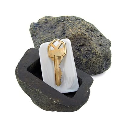 Realistic Fake Rock Key Hider – Weatherproof Outdoor Key Storage for Emergencies (1 Pc)