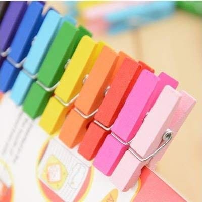 Wooden Clips for Photo Hanging & Home Decoration Pin Clips (Pack of 50)
