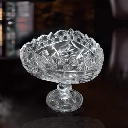 Crystal Touch Beautiful Decorative Designer Fruit Glass Bowl | Assorted Colour