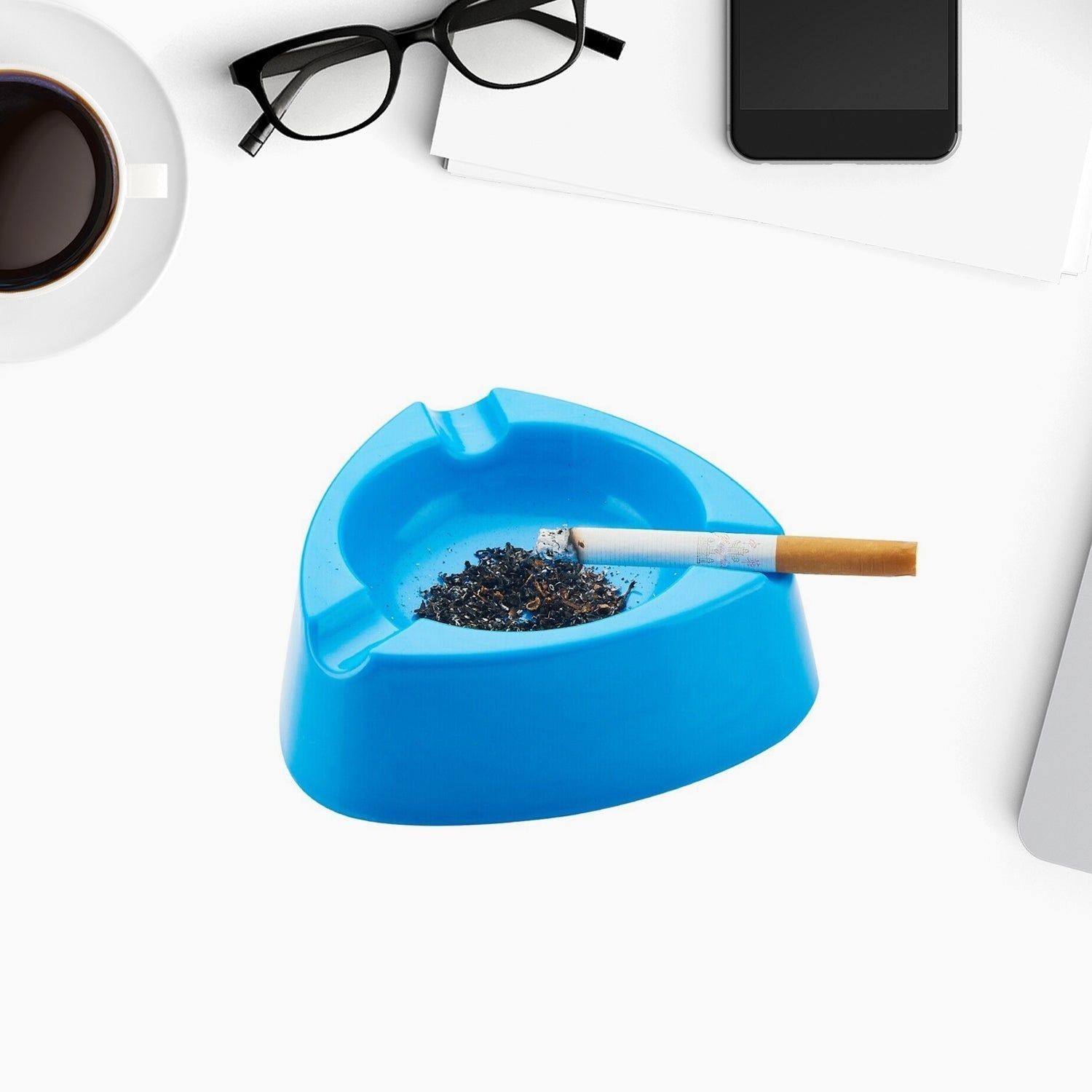 Melamine Cigarette Ashtray for Indoor & Outdoor Tabletop Decoration