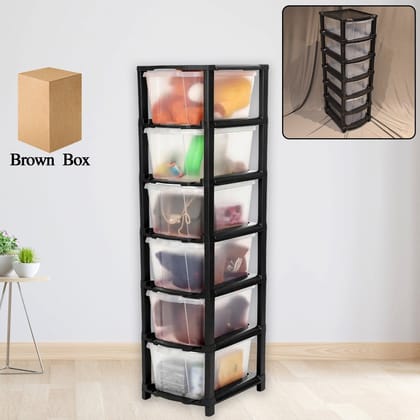 6-Layer Modular Plastic Drawer Storage Cabinet 6-Layer Modular Plastic Drawer Storage Cabinet