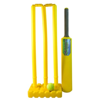 Big Cricket Kit, Cricket Set with 1 Cricket Bat, 1 Rubber Ball, Bails, 3 Stumps with Stand Base Big Cricket Kit, Cricket Set with 1 Cricket Bat, 1 Rubber Ball, Bails, 3 Stumps with Stand Base