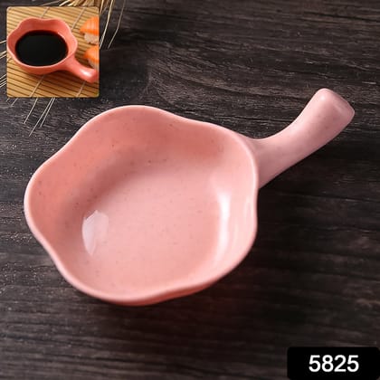 Mini Flower-Shaped Sauce Dish with Handle | Assorted Colour