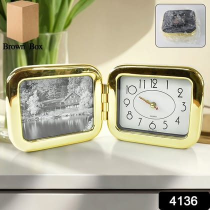 Portable Foldable Desk Clock – Space-Saving and Stylish (1 Pc)