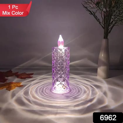Candles for Home Decoration, Crystal Candlelight, Diwali (1 Pc / Multicolor)