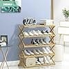 4-Tier Bamboo Storage Shelf - Versatile & Eco-Friendly Organizer_assorted colour