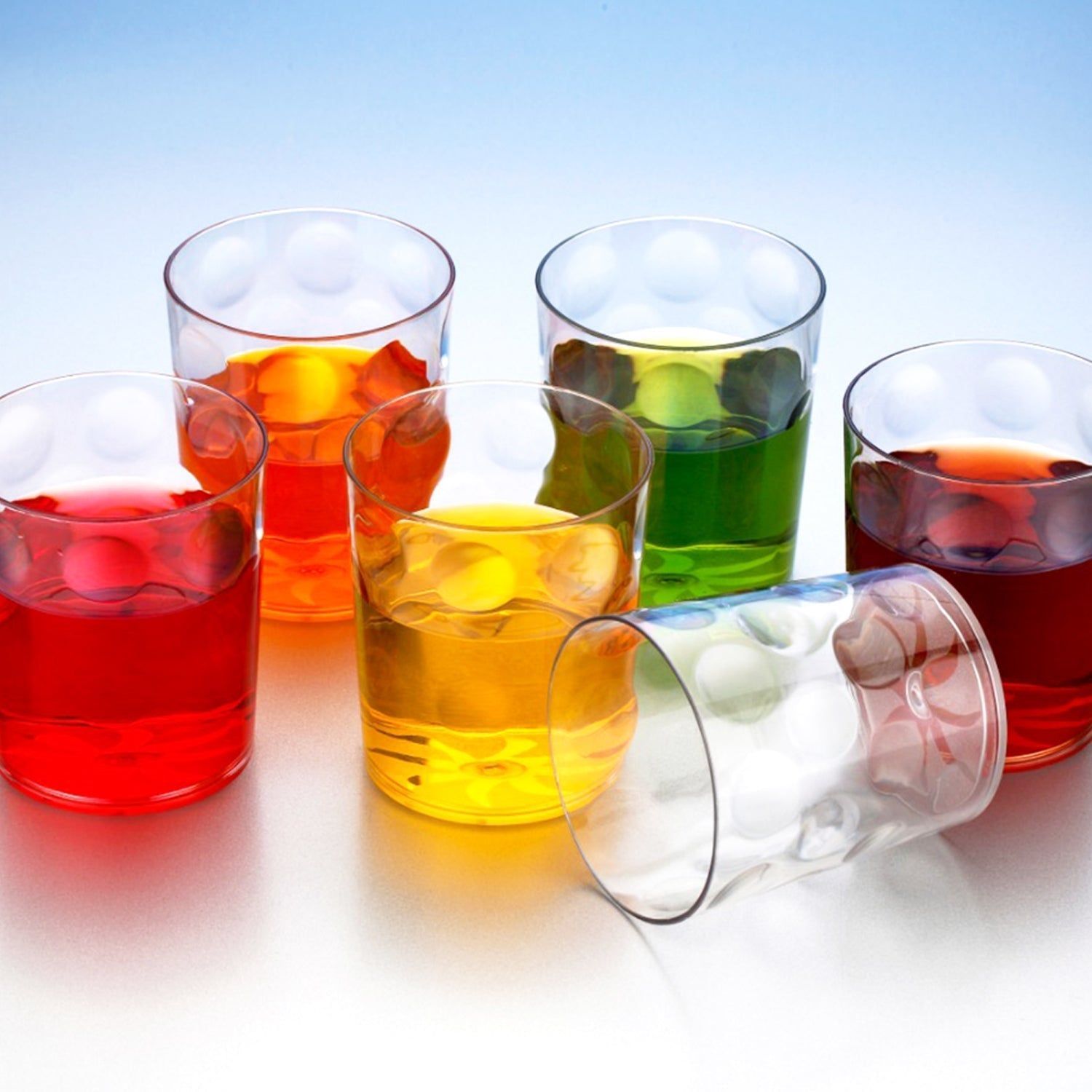 Multi Purpose Unbreakable Drinking Glass (Set of 6 Pieces) (300ml) | Assorted Colour