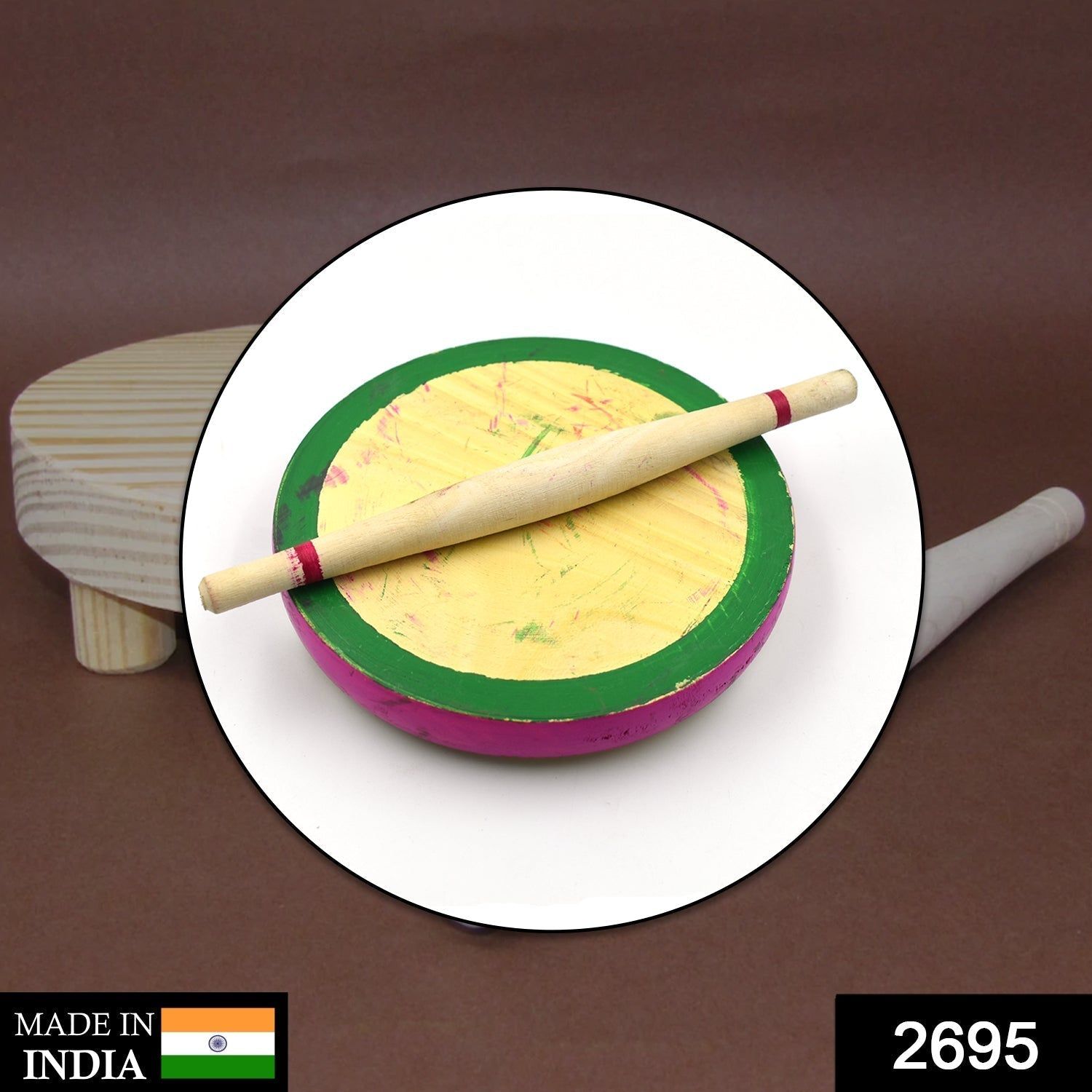 Kids Chakla Belan Set used in all kinds of household places by kids and children’s for playing purposes etc.