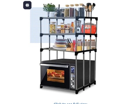 3-Tier Metal Storage Shelf - 79 cm High