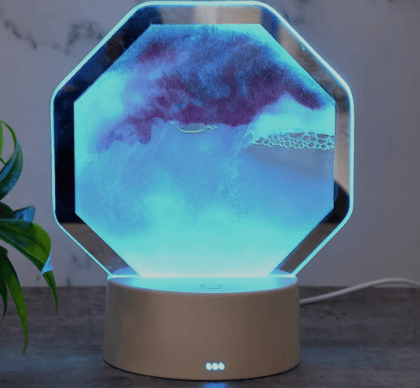 LED Moving Sand Art Table Lamp (1 Set)