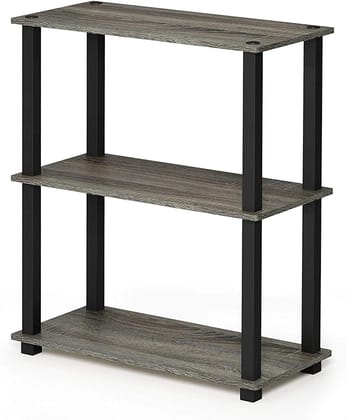 Star Work Standing Floor 3 tier Engineered Wood Wall Shelf for Home Office | Multipurpose Storage Shelves | Display Organizer with Utility Storage for Home Décor (H-2.6 Feet |W-2 Feet|D-1 feet)